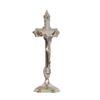 Christian Cross Jesus Christ Statue In Antique Finish- Brass Jesus Christ Cross Table Standing Showpiece Creative Lord Jesus Holy Cross Brass Statue