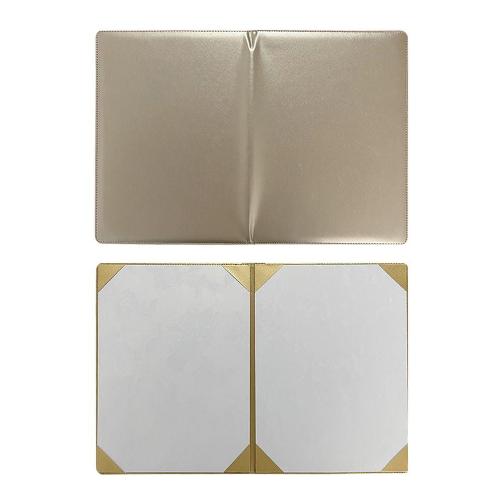 1Pcs Plush Surface Certificate Cover Thicken File Page Folder  Signing Contract