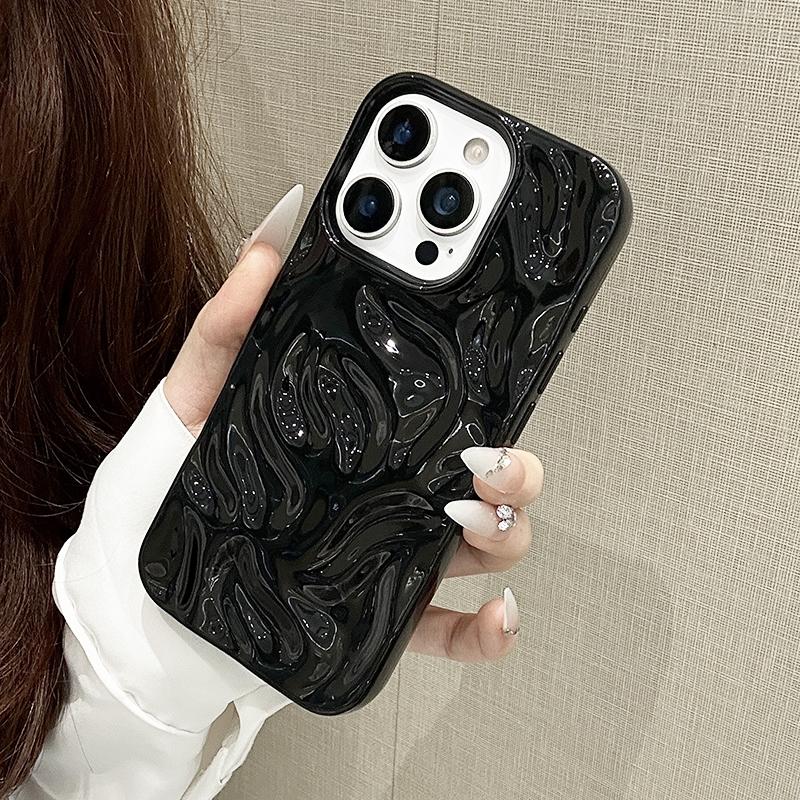 Чехол с 3D-текстурой «Метеоритная роза» для iPhone 16 Pro Max 17 15 14 13 12 11 XS XR X 7 8 Plus, мягкая задняя крышка из ТПУ