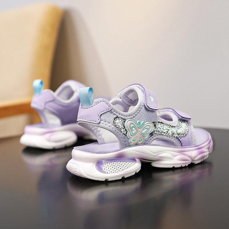 28-38 Детские летние большие легкие дышащие модные сандалии для девочек пляжная обувь