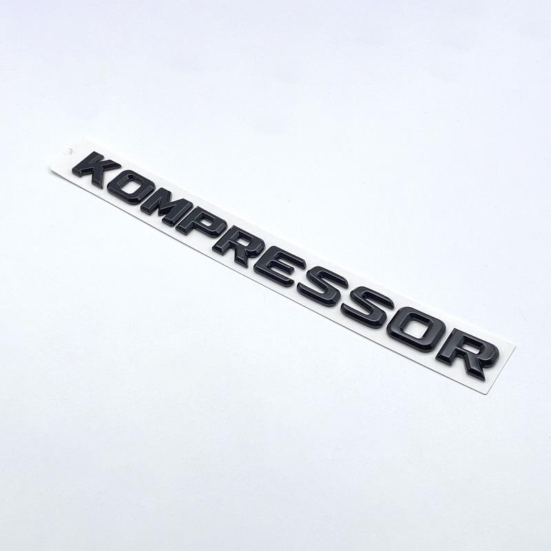 xnapd1 ABS Chrome Black Letters Kompressor Emblem Car Side Trunk Nameplate Badge Logo Stickers For CLK SLK SL CLS ML Series
