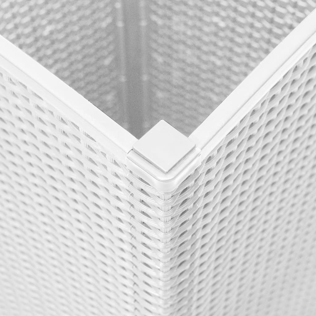 Vidaxl Donice Ogrodowe, 2 Szt., Białe, 32,5X32,5X57, Pp