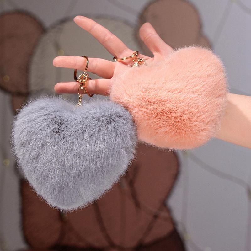 Small Fresh Love Throw Pillow Plush Toy Heart-Shaped Doll Home Living Room Pillow Girls Bag Keychain Pendant