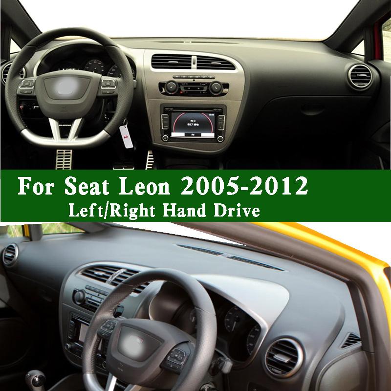 Для Seat Leon Cupra R 1P1 2005-2012 Коврик на панель приборов Накладка на панель приборов Солнцезащитный коврик Антигрязевые украшения