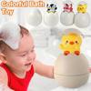 Shower Toys - Cute Duckling & Penguin Egg Toys with Water Spray for Bath Time Fun, Soft Plastic, Ideal for Infants