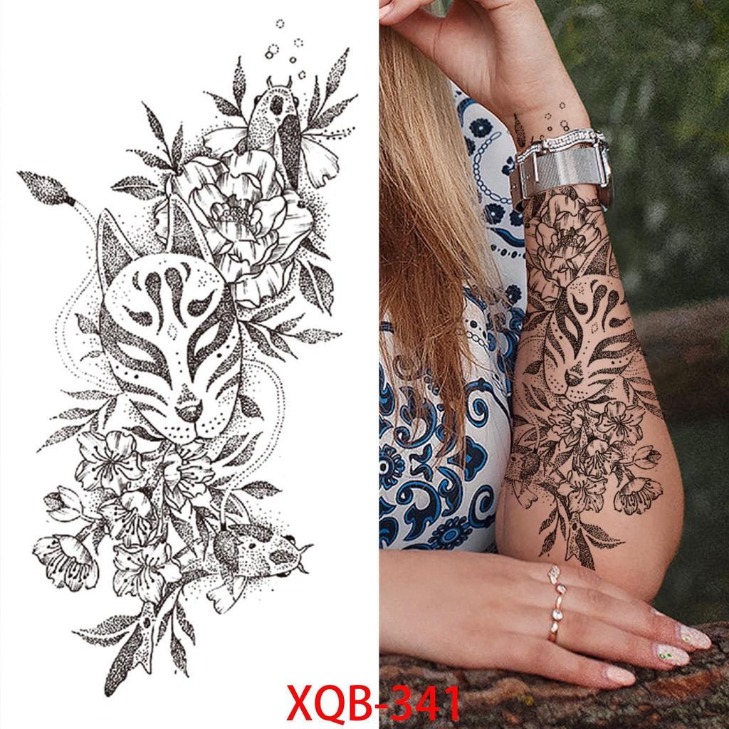 НОВЫЕ Татуировки Временные Водонепроницаемые Татуировки Наклейки Цветы Розы Татуировки Тела Искусство Руки Татуировки Волк Тигр Лев Грудь Татуировки Ноги Для Взрослых