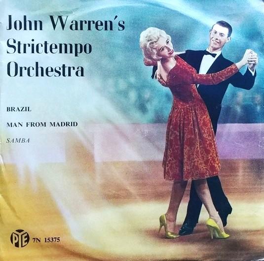 7-дюймовая пластинка JOHN WARRENS STRICTEMPO COM Бразилия Man From Madrid 7N15375 PYE 1961 Великобритания Джаз Б/у