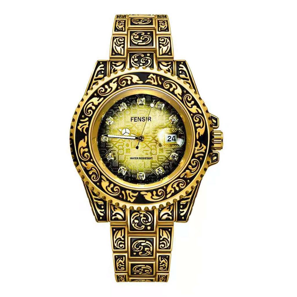 Часы Мужские Модные Ретро Роскошные Креативные Стальной Браслет Наручные Часы Аналоговые Часы Светящаяся Стрелка Календарь Мужские Кварцевые Наручные Часы Montre Homme