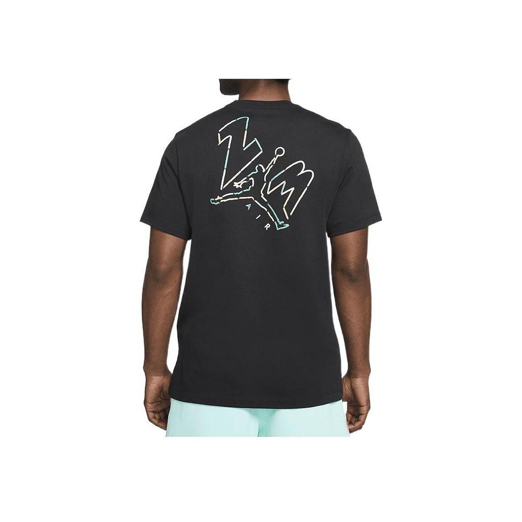 Air Jordan Sports Повседневная беговая тренировочная футболка с короткими рукавами Мужские топы Черные DC4829-010