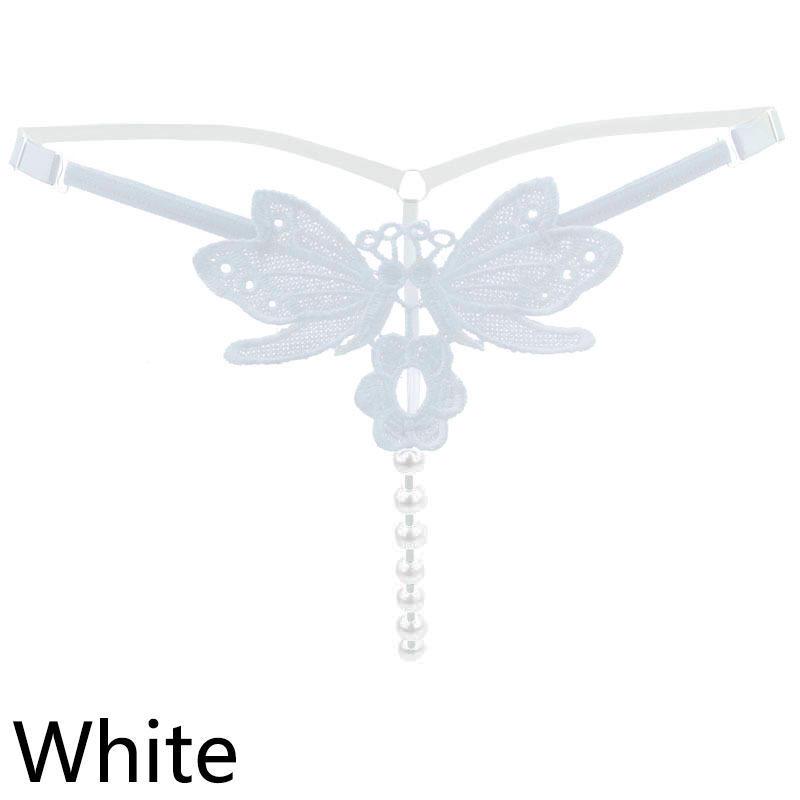 Сексуальные трусики- бикини с бабочкой и жемчужинами. В ассортименте разные цвета