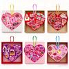 Colorful Heart Shape Valentine's Day Gift Card Confession Gift Set DIY Greeting Cards Cartoon Handmade Cookies Tags