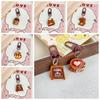 Dog Coffee Shop Keychain Ball Chain Cartoon Pendant Mini Gift