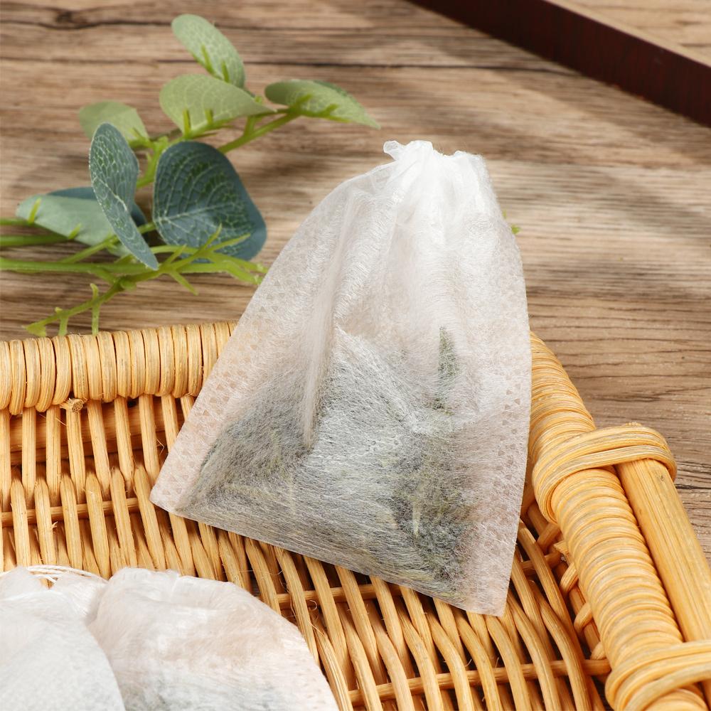 100pcs Useful Empty Corn Fiber Food Grade Tea Bags Scented Tea Pouch Storage Container Spice Filters