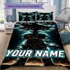 Custom Name Son Goku Pattern Bedding,Quilt Set Quilt Cover Pillowcase Home Birthday Gift(1 * duvet cover + 2 * pillowcase, without core)_lx