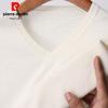 Мужской свитер с V-образным вырезом и коротким рукавом Pierre Cardin из 100% мериносовой шерсти