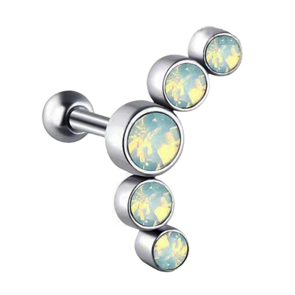 Стильный хрящевой пирсинг хеликс трагус пусет из нержавеющей стали украшение для тела с чешским кристаллом модные аксессуары для ушей