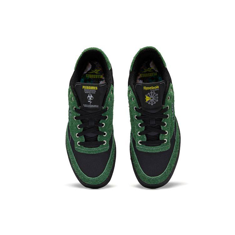 Pleasures x Reebok Club C 85 Pine Green Унисекс Кроссовки Черные GW2644