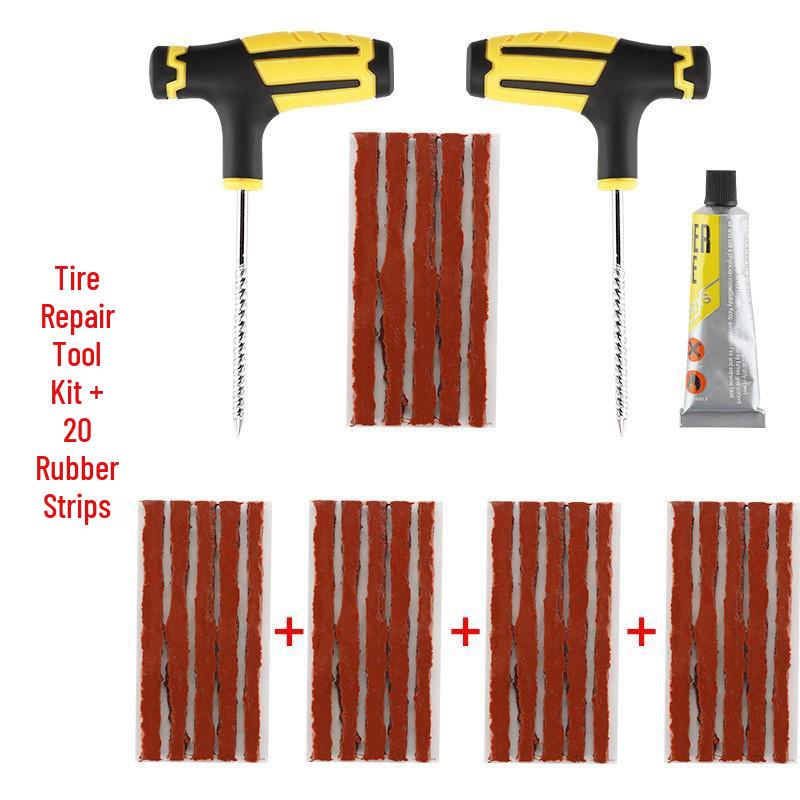 Набор для быстрого ремонта: Клей для вакуумной накачки шин автомобиля и мотоцикла и набор аварийных инструментов