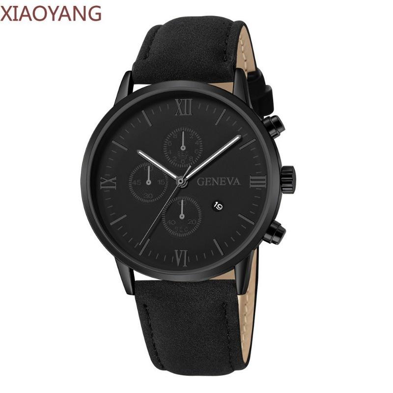 Novo Relógio casual Masculino De Quartzo Com Pulseira De Couro Mostrador