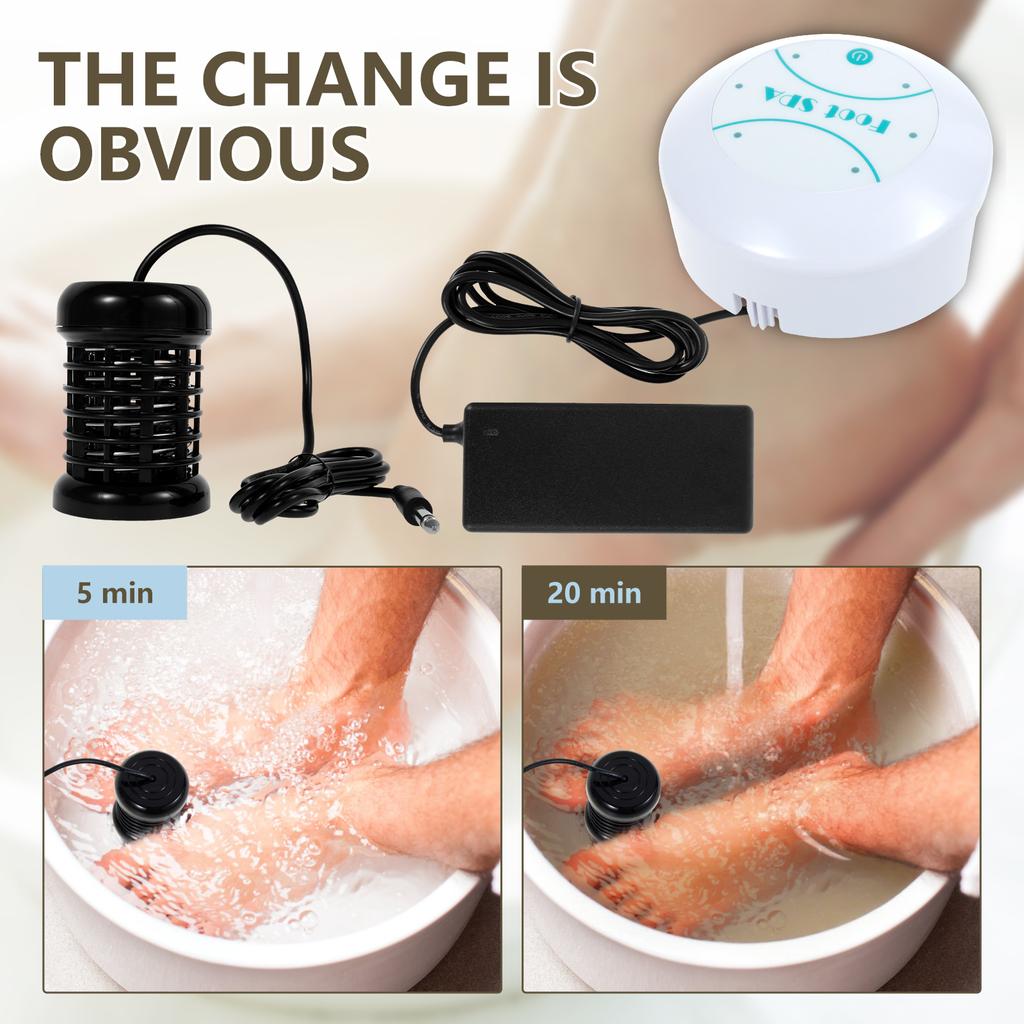Детокс Ионная Ванночка для Ног Мини Массажная Машина для Ног Очищающая Ванночка для Ног Вибрация Гидромассаж Уход для Дома Клуб Спа