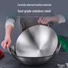 Yipan Extra Large 75cm Stainless Steel Stir-Fry Wok