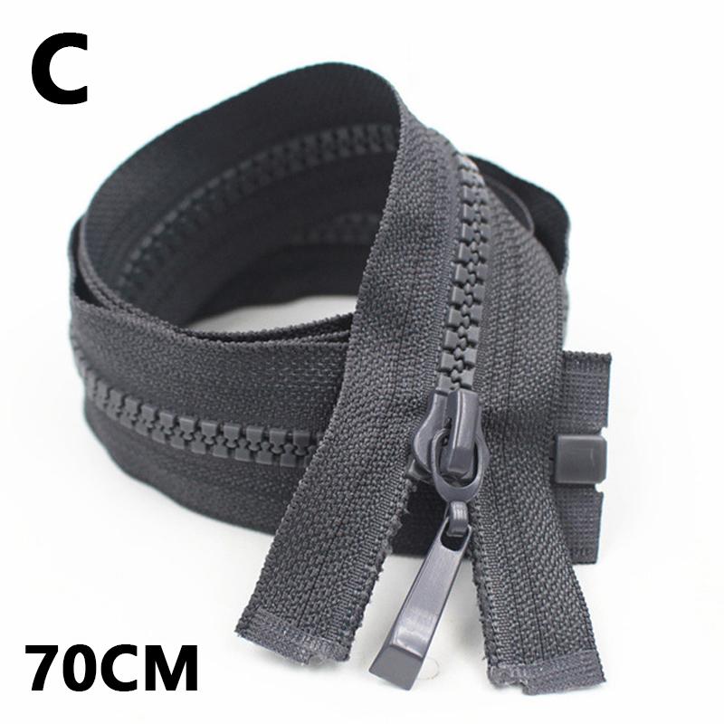 70/90см 5# Смоляная молния Двойной бегунок Молния для пуховика Одежда Сумки Швейные аксессуары Разъемные молнии Ремонтный аксессуар