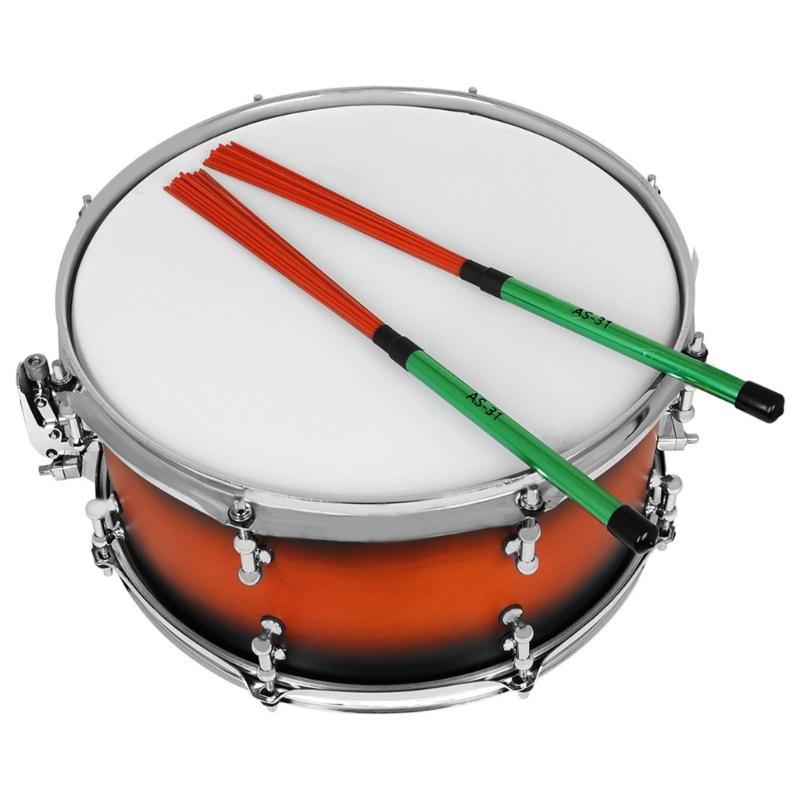 1 пара нейлоновых палочек-щеток для барабанов, стандартные палочки-пучки, перкуссионные барабанные щетки, перкуссионные аксессуары