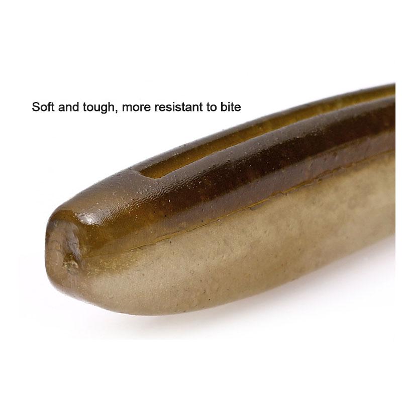 Worms Soft Fishing Lures Multi Colors 20pcs/lot Silicone Rubber Baits Tackles