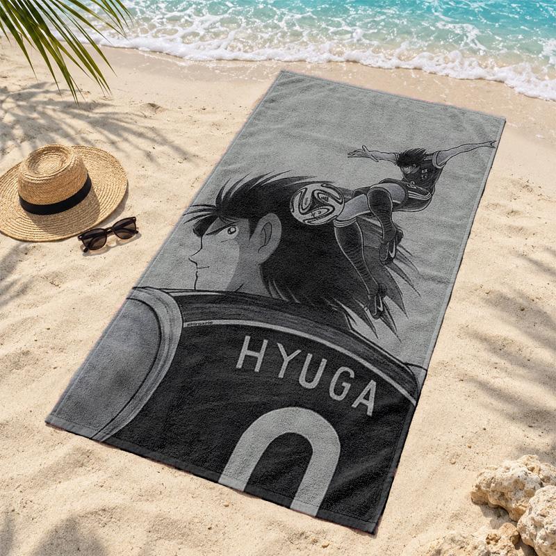 CAPTAIN TSUBASA Microfiber Beach Towel Quick Dry Sand Free Lightweight Beach Towels for Travel Swimming Camping