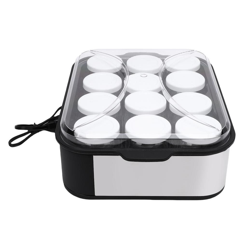 Электрическая машина для приготовления йогурта 0 48-часовой таймер Автоматическая машина для приготовления йогурта Постоянная температура с 12 шт. чашек по 180 мл