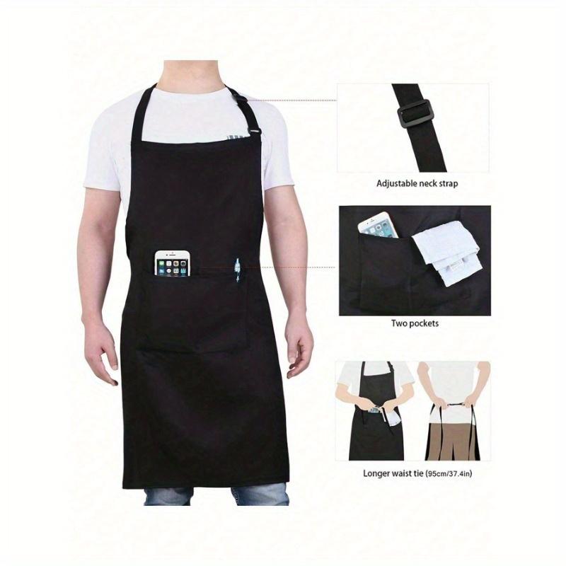 1pc Unisex Polyester Apron Short Half Waist Waiter Work Uniform For Kitchen Supplies, Hotel Restaurant Attendant Waist Apron, Kitchen Apron