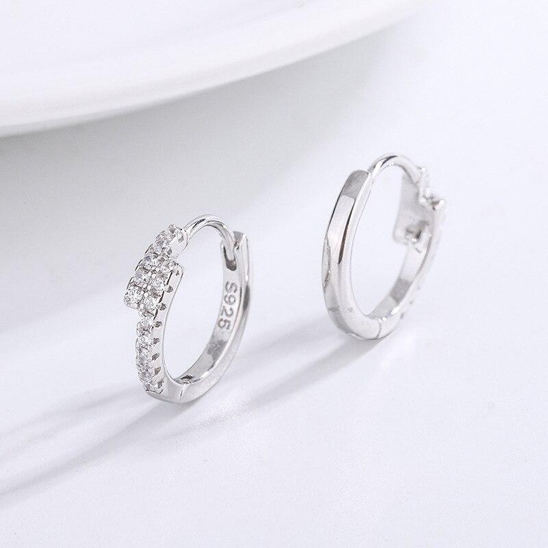 Серьги-гвоздики из стерлингового серебра 925 пробы с цирконием для женщин и девочек, ювелирные изделия на свадьбу, день рождения, подарок Pendientes Eh1800