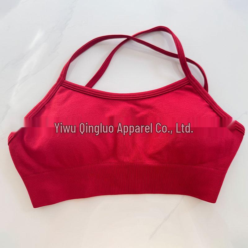 DFYNE Бесшовный нейлон-спандекс спортивный бюстгальтер с перекрещенной спинкой для женщин