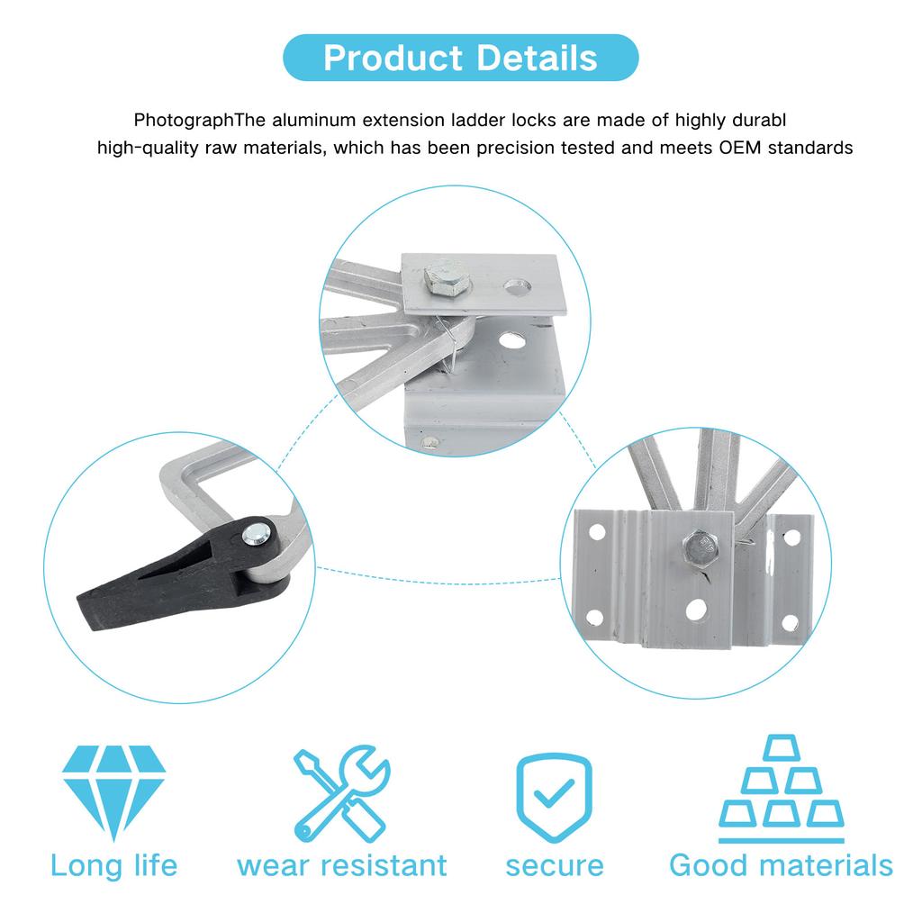 2 шт. замок для перекладины выдвижной лестницы прочный алюминиевый сплав комплект для замка перекладины для 28-11 телескопических частей перекладины
