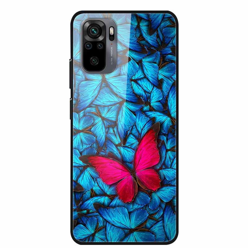 Закаленное Стекло Чехол для Redmi Note 10 Pro Чехол Жесткий Чехол для Xiaomi Redmi Note10 5G Чехол для Телефона Note10 Pro Fundas Бампер из ТПУ