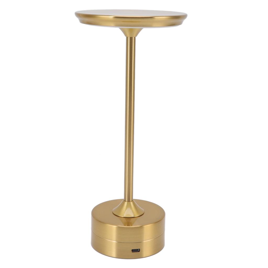 Cordless Table Lamp Rechargeable 2000mAh 3 Levels Brightness Portable USB C LED Metal Bedside Lamp