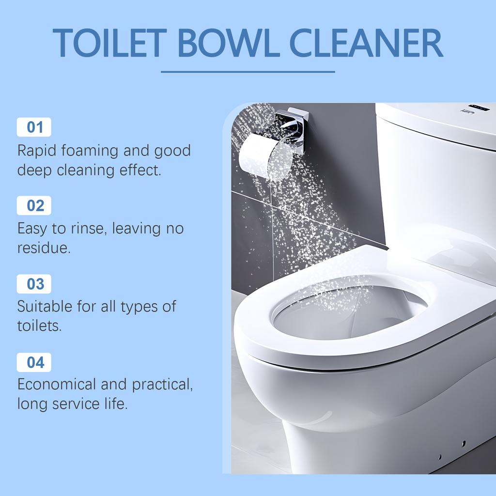 Бытовое сильное обеззараживающее средство для туалета, стойкие пятна, пена, чистящий порошок