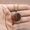 Women Bronze Retro Vintage Unisex Viking Norse Nordic Pirate Runes Compass Pendant Necklace