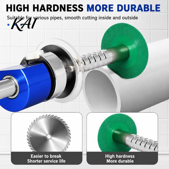 Internal PVC Pipe Cutter Precision with Diamond Blade And Drill Attachment, Plumbing Tool for Clean Cuts Adjustable Depth Inside Pipes, Repair