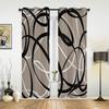 Geometric Curve Black And White Texture Curtains for Bedroom Living Room Window Curtain Treatments Blinds Kitchen Decor Drapes
