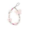 Pink Bow Dopamine Phone Lanyard: Anti-Lost Electroplated Chain Wrist Strap