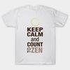 Футболка женская Keep Calm And Count To Zen Harajuku Print Kawaii футболка летняя с коротким рукавом женская футболка топ футболка