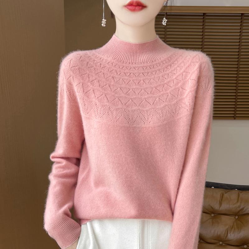Женский кашемировый свитер Qinghe кашемир 30% кашемир 70% шерсть теплый и модный универсальный осенне-зимний