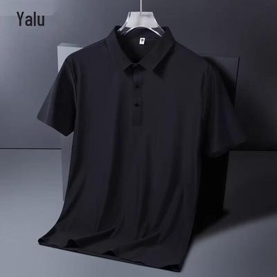 Мужская антиморщинчатая рубашка-поло Yalu из ледяного шелка, быстросохнущая
