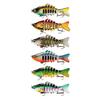 10CM/15.5G Multi-Jointed Fishing Lure with Hooks Realistic 7-Section Swimbait Bionic Hard Artificial