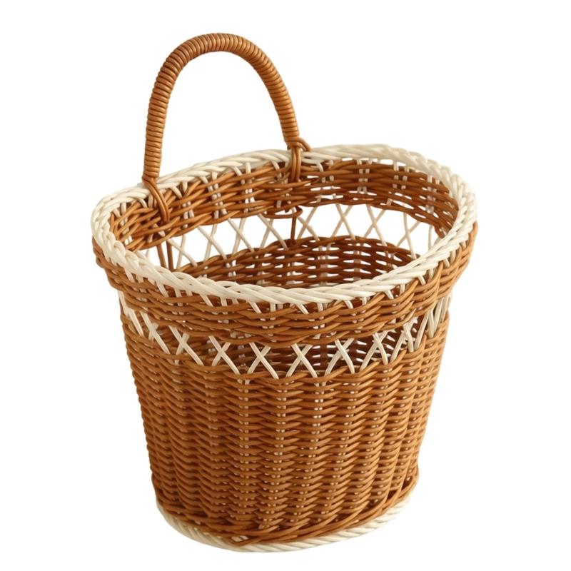Space Saving Wall Basket With Breathable Handwoven Design Gingers Garlic Storage Container Kitchen Organizer