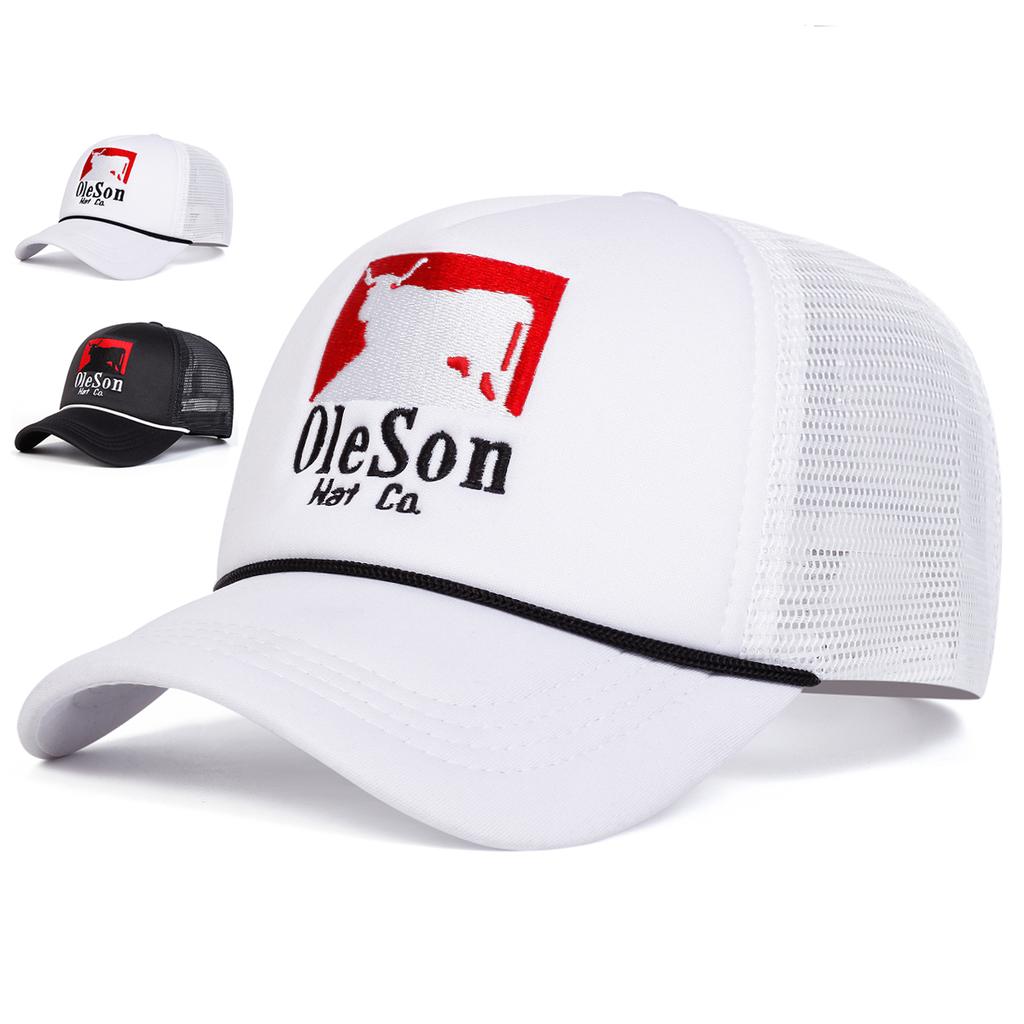 Унисекс Кепка OleSon Hat Co с вышивкой букв, Сетчатая бейсболка, Регулируемая, Повседневная, Для весны и лета, Защита от солнца