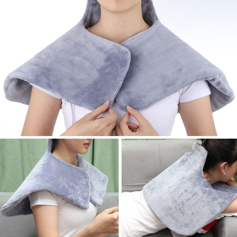 American Plug Electric Heating Pad 3 Temperature Adjustable Soft Comfortable Shoulder Neck Hot Compress Pad Flannel