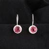 Pink Tourmaline Gemstone 925 Sterling Silver Jewelry Handcrafted Earrings 0.93" EE-177-15