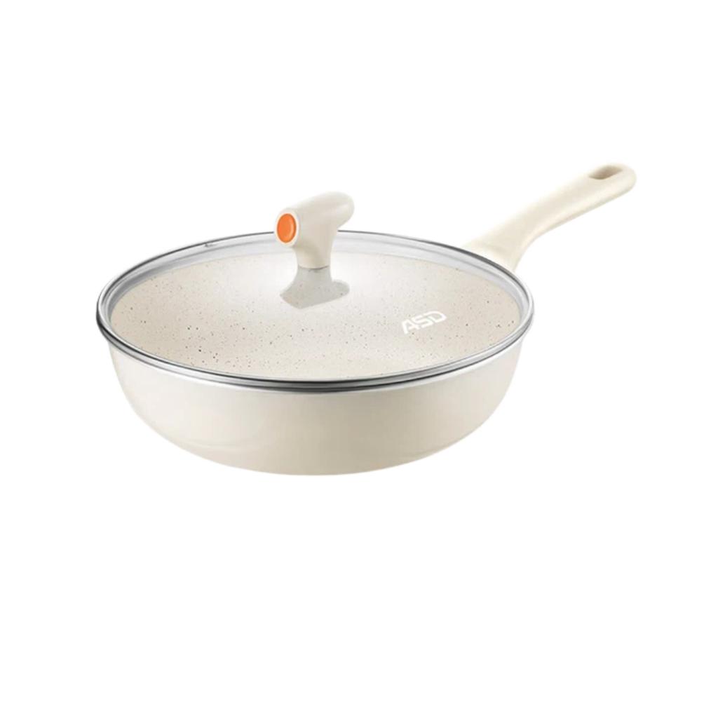 ASD Non-Stick Frying Pan, Ceramic Skillet, Multifunctional Cooking Pan, 24cm, Suitable for Open Flame And Induction Cooktops, T6